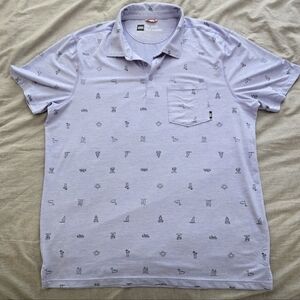 SAXX Beach Motif Polo Sz